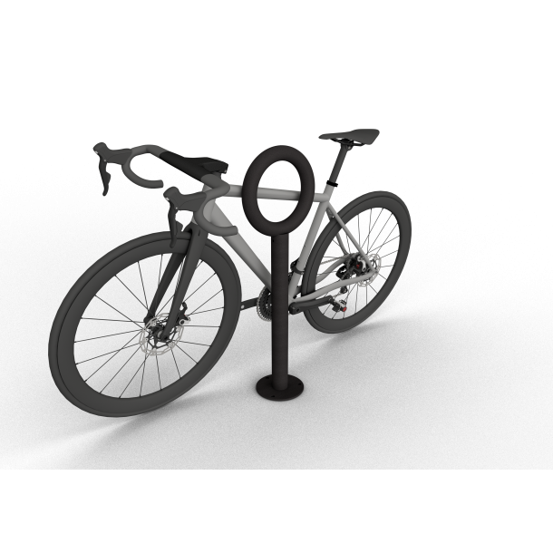 Lean-on post with tube ring